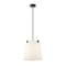 Z-Lite Weston Pendant, 3-Light, 13 In.W x 13 In.H, Matte Black/Cream 3502P13-MB - alternate 1